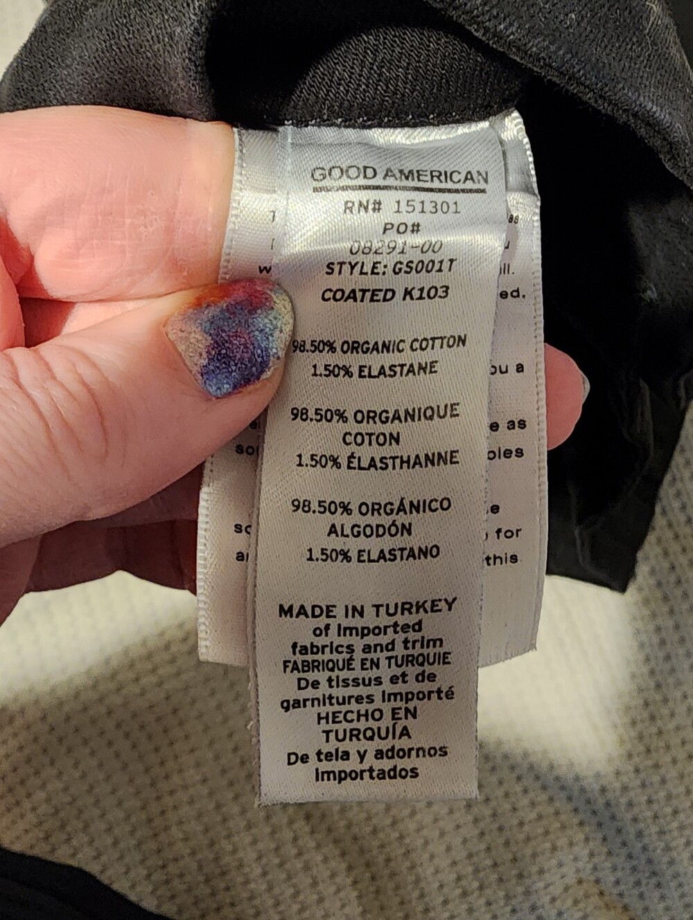 Size 14/32 Good American Black Metalic Jeans - Picture 5 of 8
